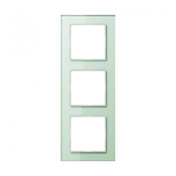 Jung A500 creation Rahmen 3fach Glas Weißmatt AC583GLWMT