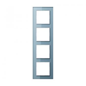 Jung A500 creation Rahmen 4fach Glas Blaugrau AC584GLBLGR