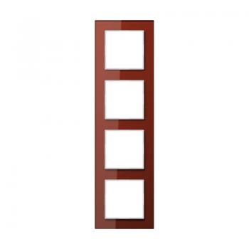 Jung A500 creation Rahmen 4fach Glas Rot AC584GLRT