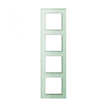 Jung A500 creation Rahmen 4fach Glas Weißmatt AC584GLWMT