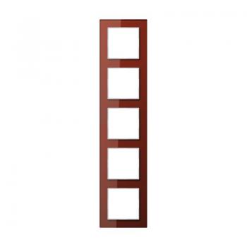 Jung A500 creation Rahmen 5fach Glas Rot AC585GLRT