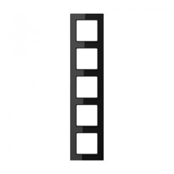 Jung A500 creation Rahmen 5fach Schwarz AC585SW