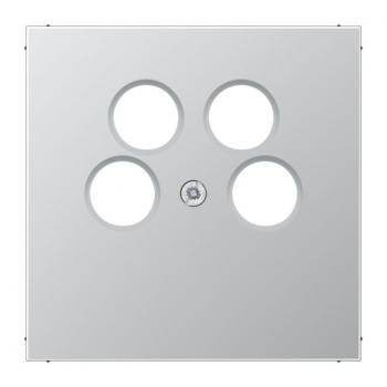 Jung LS990 SAT-Adeckung 4loch Aluminium AL2990-4SAT2