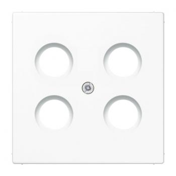 Jung LS990 SAT-Adeckung 4loch Alpinweiß LS990-4SAT1WW