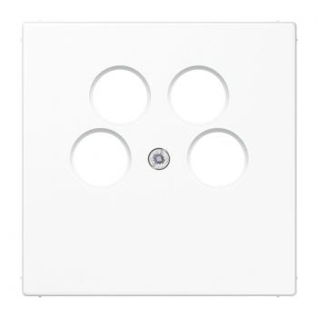 Jung LS990 SAT-Adeckung 4loch Alpinweiß LS990-4SAT2WW