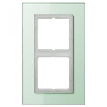 Jung LS plus Rahmen 2fach Glas mattweiß LSP982GLAS