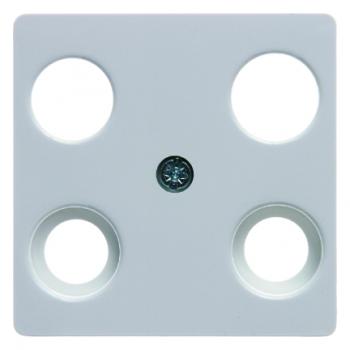 Berker S.1/B.3/B.7 Abdeckung Antennendose 4Loch polarwei§, matt 14831909