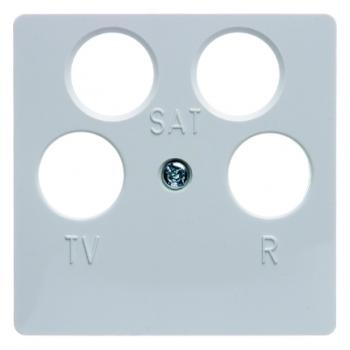 Berker S.1/B.3/B.7 Abdeckung Antennendose 4Loch polarwei§, matt 14841909