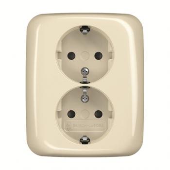BJ 202 EUJB-212 SCHUKO Doppelsteckdose volle Abdeckung 202 EUJB-212