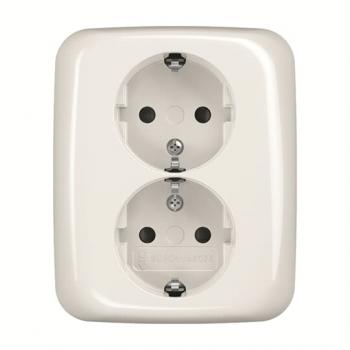 BJ 202 EUJB-214 Doppelsteckdose SCHUKO volle Abdeckung 202 EUJB-214