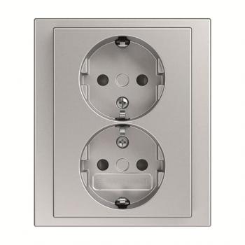 BJ 202 EUJB-83 SCHUKO Doppelsteckdose volle Abdeckung 202 EUJB-83