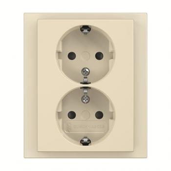 BJ 202 EUJB-82 SCHUKO Doppelsteckdose volle Abdeckung 202 EUJB-82