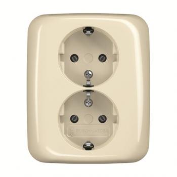 BJ 202 EUJ-212 SCHUKO Doppelsteckdose volle Abdeckung 202 EUJ-212