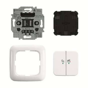 BJ 62851 UJ-214-WL LED-Dimmer-Ein. flex, 1f Komplettset mit 2-fach Bedienelement, 62851 UJ-214-WL