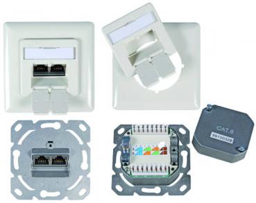 EFB Datendose 2x RJ45 UP Cat.6 Class-E RW ET-25211.1V1