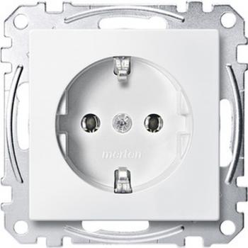 Merten SCHUKO-Steckdose, Steckklemmen, polarweiß, System M MEG2301-0619
