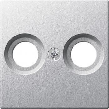 Merten Zentralplatte fŸr Antennensteckdosen, aluminium, System M MEG4122-0460