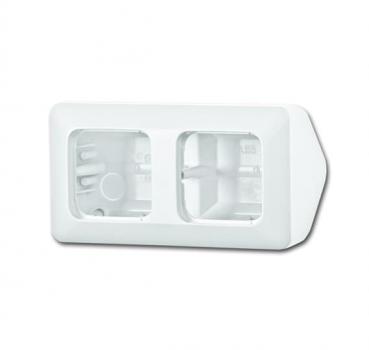 BJ Aufputz-Gehäuse 2-fach Gehäuse für Eckmontage 1708-214