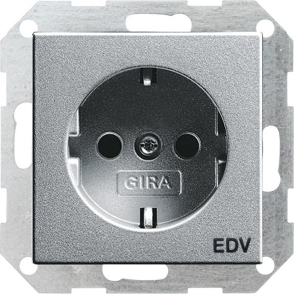 Gira SCHUKO Aufdruck EDV System 55 F Alu 045826