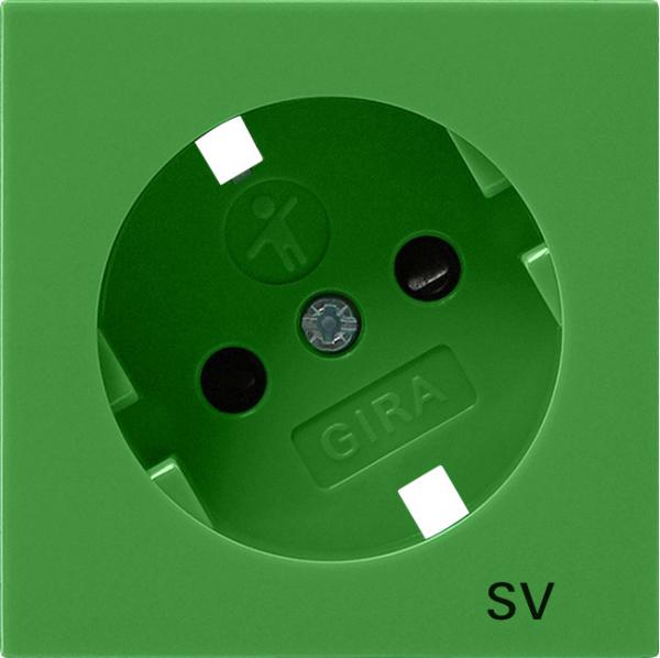 Gira Abd. SCHUKO 30° + SH SV System 55 Grün 0926107