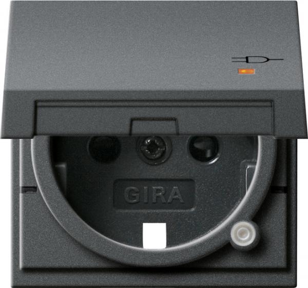 Gira Abd. SCHUKO KD Kontroll + SH System 55 Anthrazit 094228