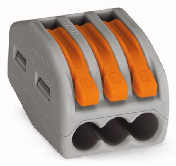 Wago Klemmen 222-413 3x0,8 bis 2,5 qmm 3polig 50 stk