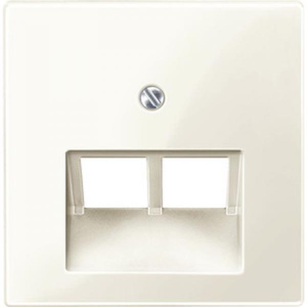 Merten System M UAE Abdeckung 2fach wei§ gl_nzend 296144