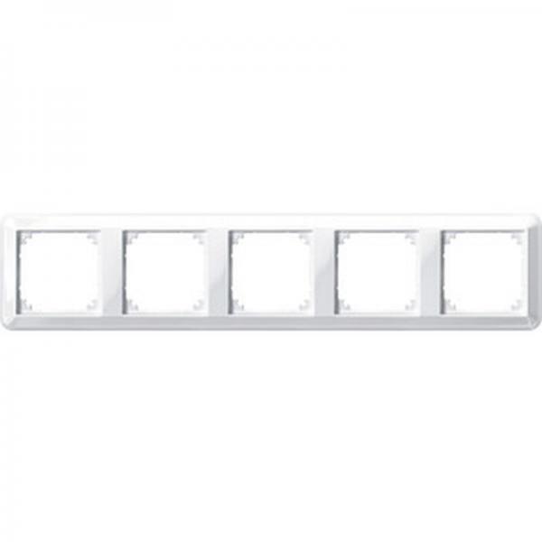 Merten ATELIER-M-Rahmen, 5fach, polarwei§ gl_nzend 388519