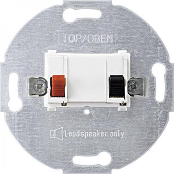 Merten Lautsprecher-Anschluss-Einsatz, 1fach, polarwei§ 466919