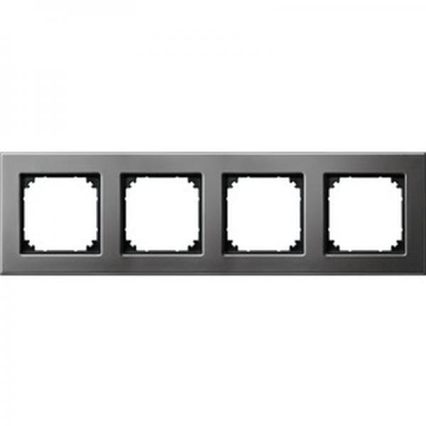 Merten M-PLAN-Metallrahmen, 4fach, Rhodiumgrau 475414