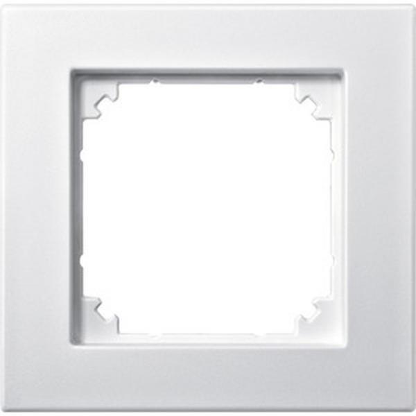 Merten M-PLAN II-Rahmen, 1fach, bündiger Einbau, polarweiß matt 488119