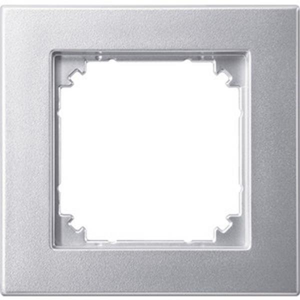 Merten M-PLAN II-Rahmen, 1fach, bündiger Einbau, aluminium 488160