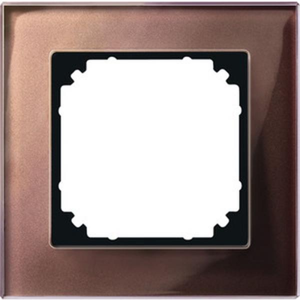 Merten M-PLAN-Echtglasrahmen, 1fach, Mahagonibraun 489115