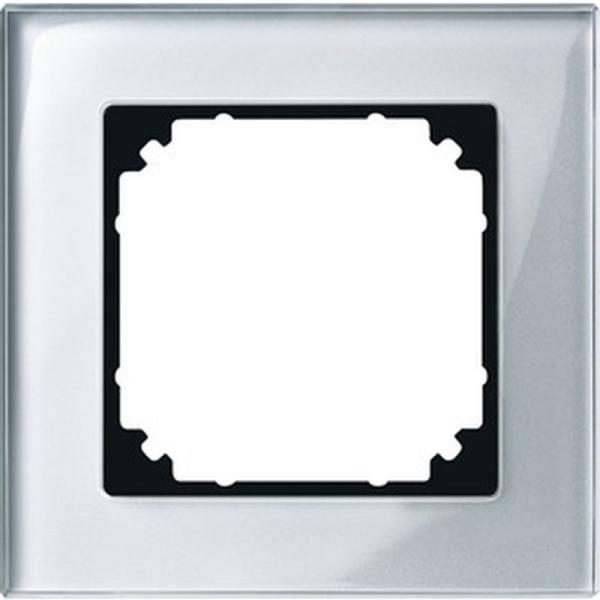 Merten M-PLAN-Echtglasrahmen, 1fach, Diamantsilber 489160