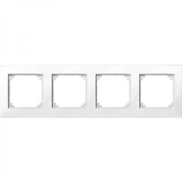 Merten M-PLAN-Rahmen, 4fach, polarweiß glänzend 515419