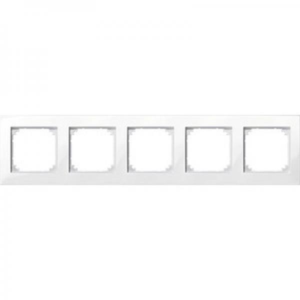 Merten M-PLAN-Rahmen, 5fach, polarweiß glänzend 515519