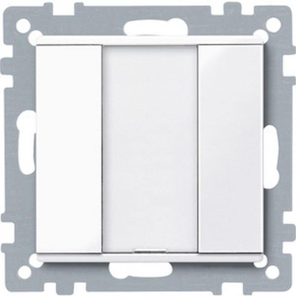 Merten Taster 1fach plus, aktivwei§ gl_nzend, System M 617125