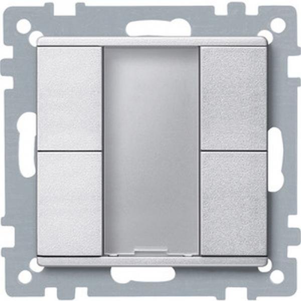 Merten Taster 2fach plus, aluminium, System M 627660