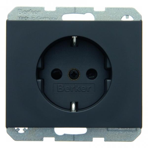 Berker K.1 Steckdose mit KS anthrazit, matt 47357006