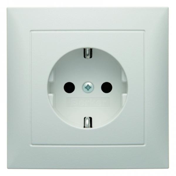 Berker S.1 Steckdose mit Abdeckplatte polarwei§, matt 47429909