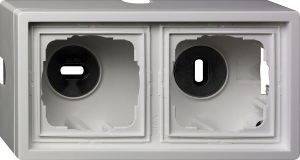 Gira Aufputz Geh_use 2fach Fl_chenschalter Reinwei§ 0062112