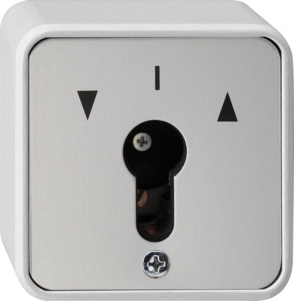 Gira IP44 WD SchlŸsselschalter 2pol Aufputz Grau 014430