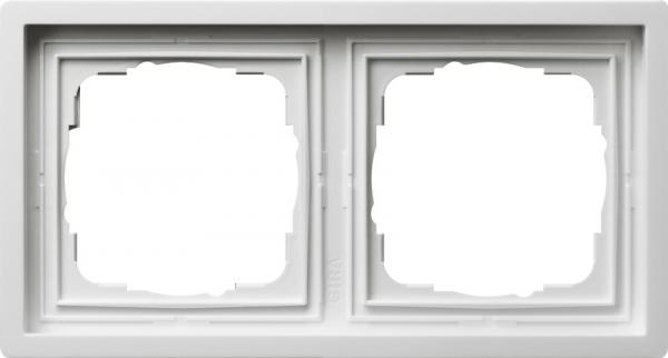 Gira Abdeckrahmen 2fach Fl_chenschalter Reinwei§ 0212112