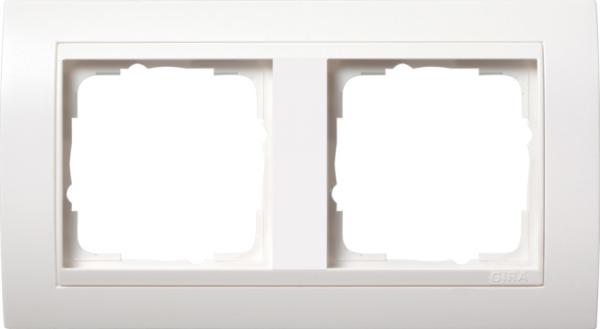 Gira Abdeckrahmen 2fach für reinweiß Gira Event Reinweiß matt 0212327