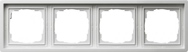 Gira Abdeckrahmen 4fach Fl_chenschalter Reinwei§ 0214112
