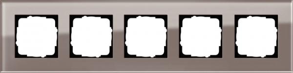 Gira Esprit Abdeckrahmen 5fach Glas Umbra 0215122