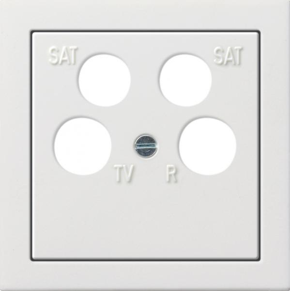 Gira Zentralplatte 4fach fuba ECG Astro Fl_chenschalter Reinwei§ 0259112