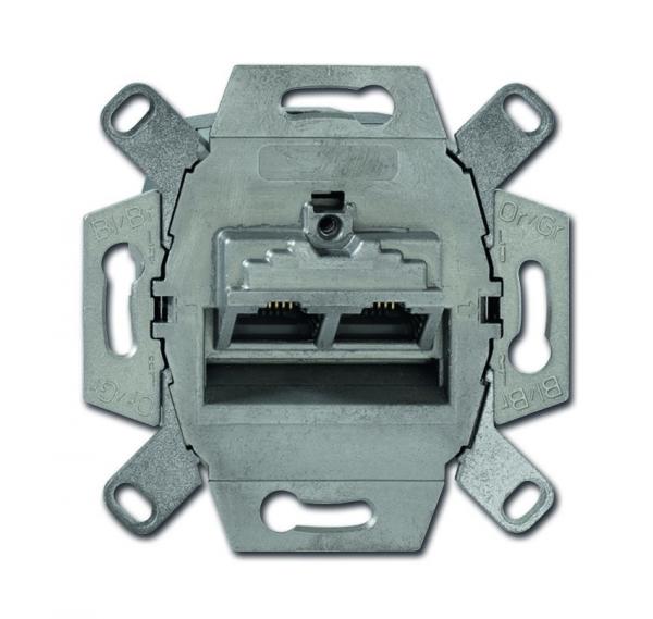 B+J UAE-Anschlussdose, Kat. 6A iso, 2-fach,  0218/12-101