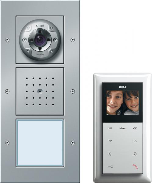 Gira Einfam.haus Paket Video TŸrkommunikation Farbe Alu 049545