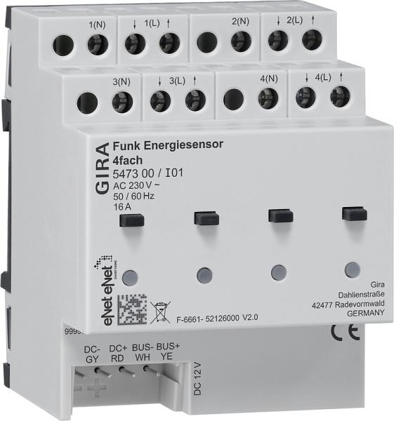 Gira Funk Energiesensor REG 4fach Gira eNet 547300